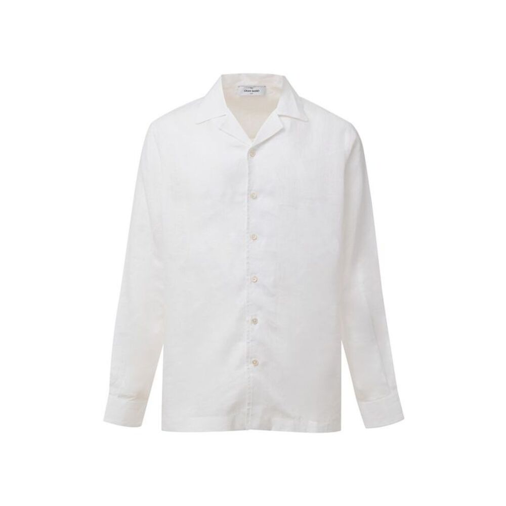 Gran Sasso White Linen Men's Shirt